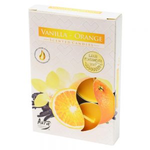 Čajové sviečky 6ks vanilka-pomaranč