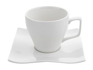 Kávová súprava Morris, šálka s podšálkou 6ks biela