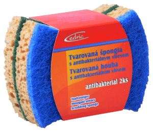 Špongia tvarovaná antibakteriálna 2ks
