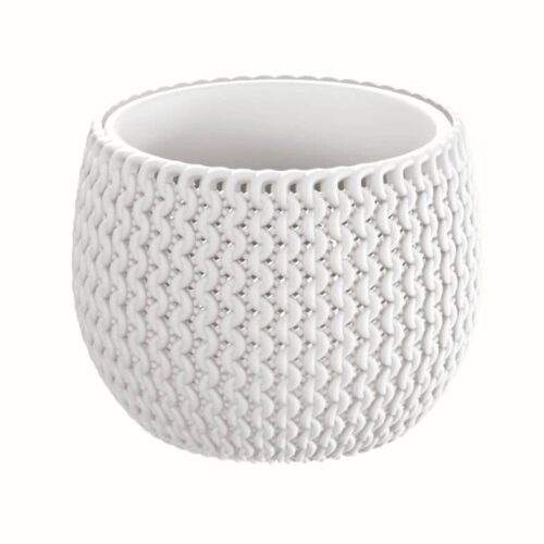 Kvetináč Splofy Bowl s vkladom biely