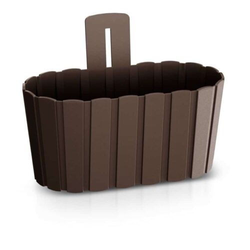Kvetináč na stenu 28cm hnedý