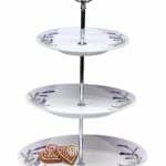 Stojan na zákusky porcelán levanduľa