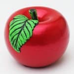 Sviečka jablko červená lesklá
