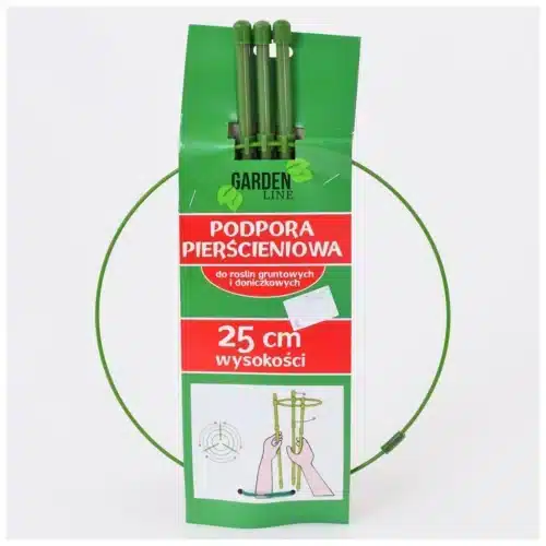 Opora ku kvetom – kruhová s tyčkami, výška 25 cm, zelená