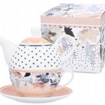 Čajník so šálkou a podšálkou porcelánový Florine