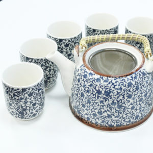 Čajová súprava na bylinkový čaj modrý ornament