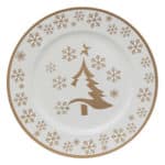 Dekoračný tanier bielo-zlatý UH