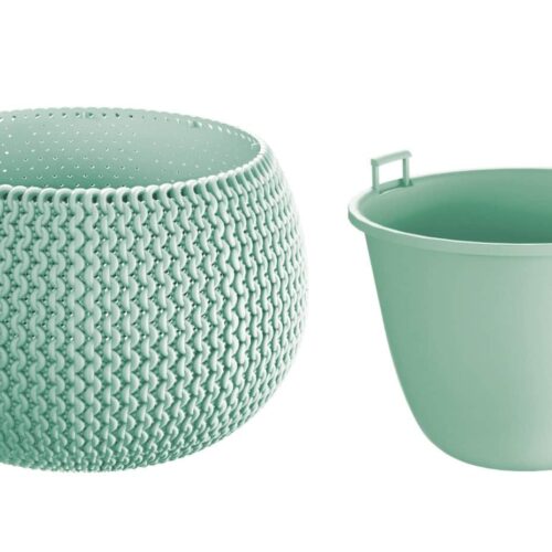 Kvetináč Splofy Bowl s vkladom zelený šalvia