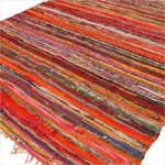 Luxusný ručne tkaný koberec 152 x 90cm oranžový