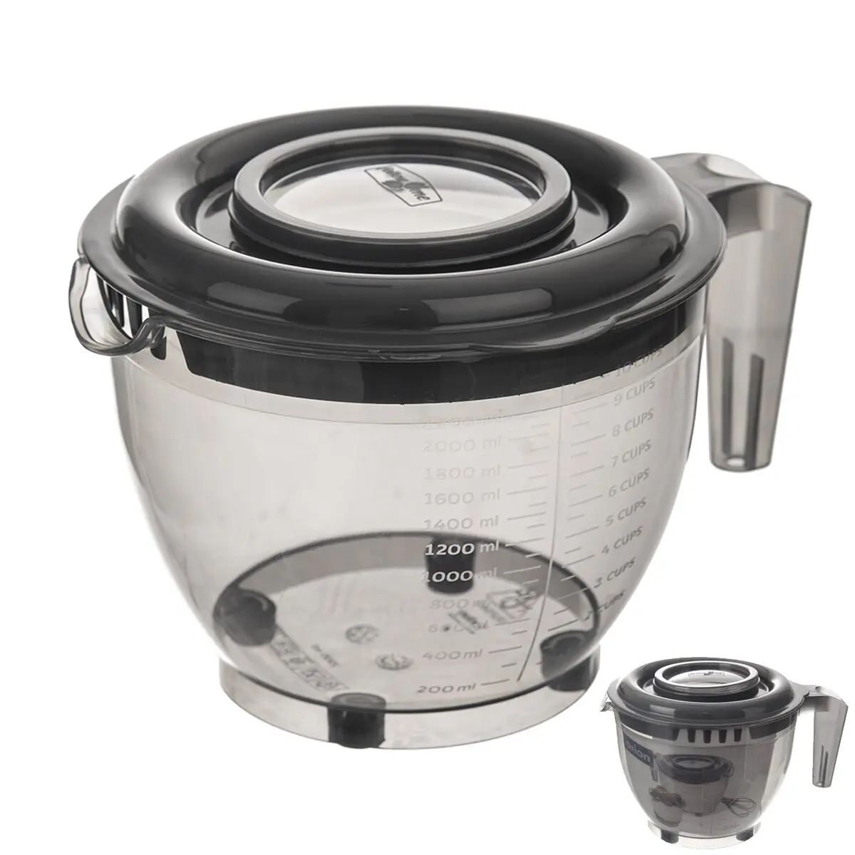Misa UH šľahacia+veko GREY Jug okrúhla pr. 19 cm
