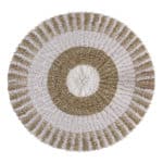 Okrúhly koberec z morskej trávy Vnútorné Slnko 1m biely