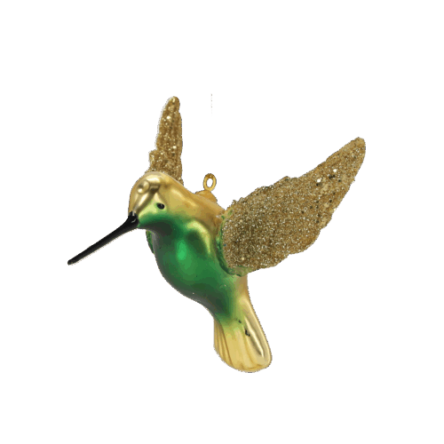 Sklelená ozdoba na stromček - kolibrík