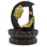 Stolová fontánka Zlatý Budha a lotos 30cm