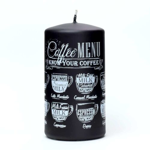 Sviečka coffe čierna 7x13cm