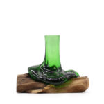 Váza malá z recyklovaného skla zelená