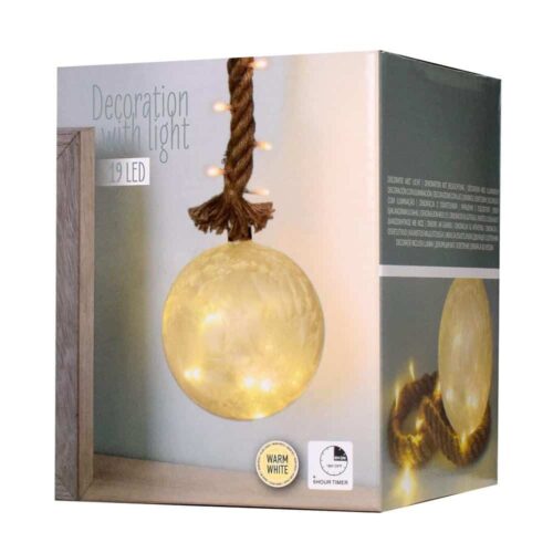 led gula sklenená 12 cm jednofarebná