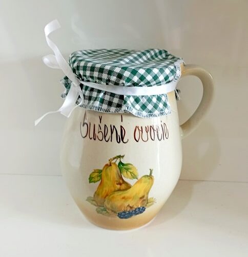 Džbán vysoký na sušené ovocie vzor hruška